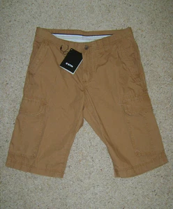 MENS SANDY BROWN CARGO CHINO COTTON SHORTS WAIST 32" NEW - Picture 1 of 9