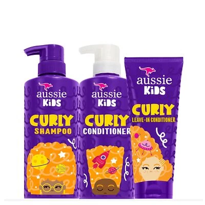 Aussie Kids Shampoo Conditioner and Leave-in Conditioner Bundle for Curly Hai... - Image 1 of 4