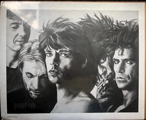 ROLLING STONES BRADFORD JOHN SALAMON 1992  B & W PRINT + SELF-PORTRAIT /  MINT - Picture 1 of 3