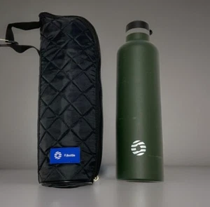 Fjbottle Thermos Vacuum Bottle 18/10 SS Quilted Sleeve Sport Bottle 33.8 Oz. - Picture 1 of 19