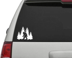 BERRYZILLA Bigfoot Pine Treeline Decal Funny Forest Tree Sasquatch Vinyl Sticker - Picture 1 of 3