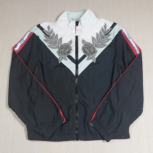 Pink Victorias Secret Jacket Womens XS Windbreaker Full Zip Sequins Embroidered - Picture 1 of 22