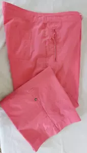STEVE & BARRYS Women Capri Cargo Pants Size 10 Fuchsia 100% Cotton - Picture 1 of 12