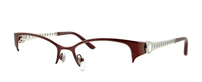Nuevo BVLGARI BV2163-H 2001 52mm Rojo Perla Media Borde Anteojos Monturas Solo Italia Foto 1 de 4
