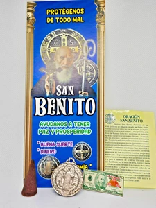 SAINT BENEDICT MEDAL / MEDALLA SAN BENITO FREE INCIENSO ORACION INSTRUCCIONES - Picture 1 of 2