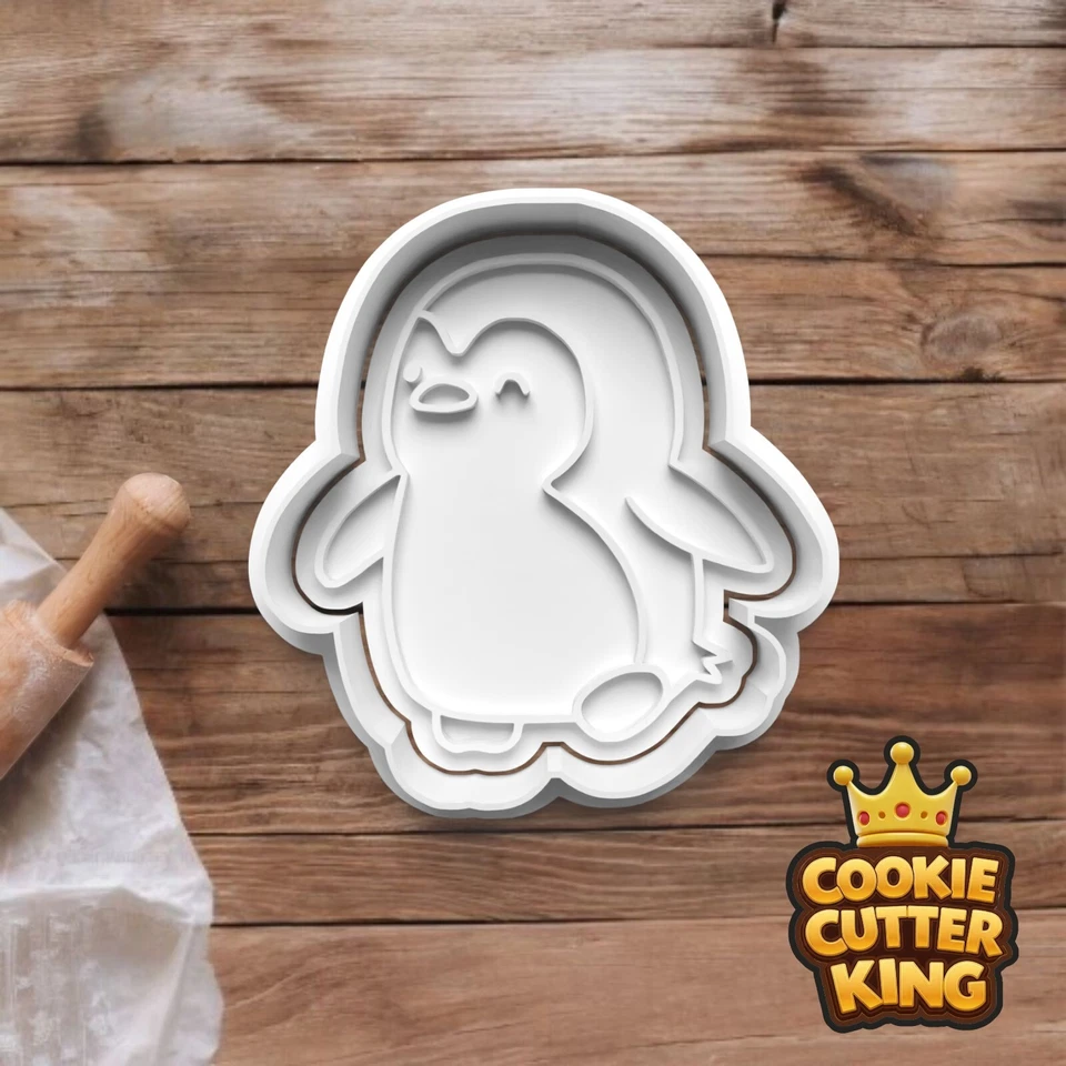 Penguin Cookie Cutter & Embosser Stamp - Arctic Waddle Fun - Wildlife Animals - image 1 of 1