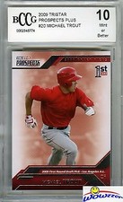 2009 Tristar Prospects Plus #20 Mike Trout FIRST ROOKIE BECKETT 10 MINT! MVP! 