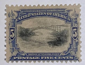 Travelstamps: 1901 US Stamps SC# 297mint og hinged  5 cents ,Bridge at Niagra  - Picture 1 of 6