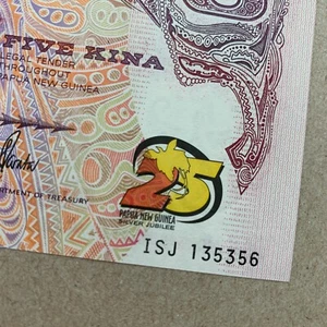 Papua New Guinea 5 KINA P-22 2000 Commemorative 25 Anny UNC BIRD Millennium NOTE - Picture 1 of 4