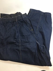 Roamans Jeans blau 100% Baumwolle Hose Größe 36 W 2 Taschen Gummibund Stretch - Bild 1 von 2