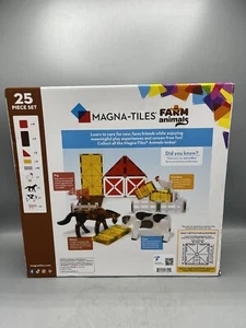 MAGNA TILES Farm Animals 25 Piece Magnetic Building Blocks for Kids STEM NEW - Picture 1 of 4