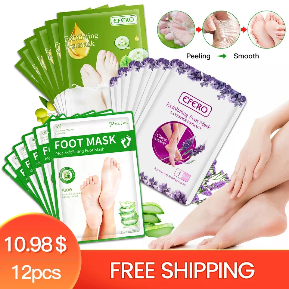 Exfoliating Feet Mask Exfoliating Foot Peel Mask Sock Pedicure Peeling Dead Skin - Image 1 of 4