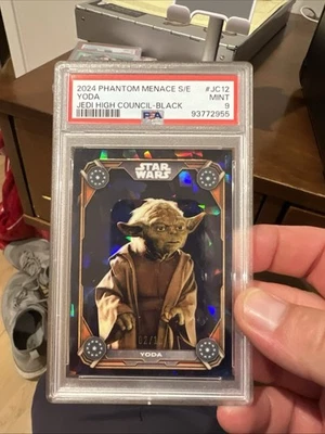 Yoda 2024 Topps Chrome Sapphire Star Wars Black Sapphire #JC-12 Serial #d /10 - Image 1 of 3