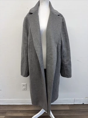 Vince Plus XXL Classic Womans Coat Heather Grey Wool Blend Overcoat $695 - Image 1 of 4