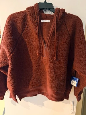 Sudadera con Capucha Junior Arizona Piel Sintética-NUEVA CON ETIQUETAS-Talla XS-color Chocolate Cereza Foto 1 de 3