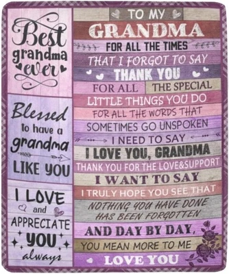 Manta Abuela Regalos Navidad Cumpleaños Retiro Regalo para 50" X 60", Rosa  Foto 1 de 4