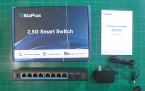10 Port 2.5Gb Unmanaged Ethernet Switch 8* 2.5G Base-T Ports 2* 10G SFP+ - Photo 1/7