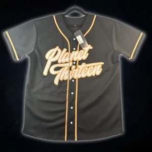 Planet Thirteen Las Vegas Black/Gold NWT Button Up Baseball Jersey Men's Size XL - Picture 1 of 9