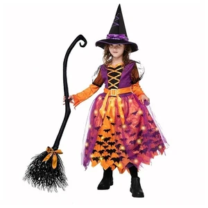 Black Halloween Flying Broomstick Magical Broom Prop  Children - Picture 1 of 9