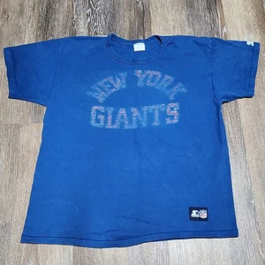 Vintage Starter New York Giants Shirt Erwachsene Gr. XL blau NFL Football 90s Faded - Bild 1 von 8