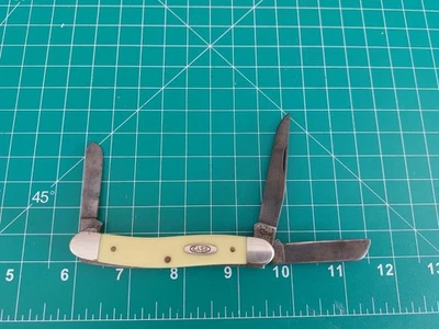 Cuchillo de ganadero Case XX (3318) 3 hojas mango amarillo usado Foto 1 de 4