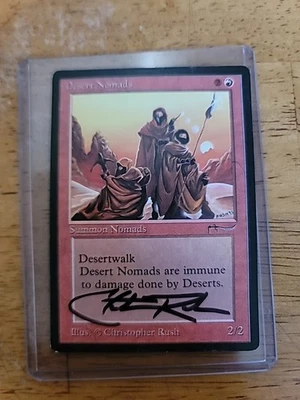 DESERT NOMADS Signed Christopher Rush Magic ARABIAN NIGHTS Magic MP MTG - Image 1 of 2