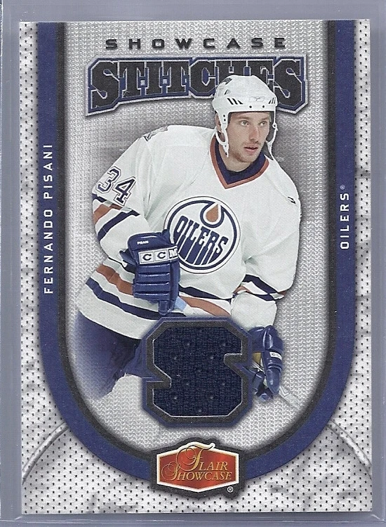 06-07 2006-07 FLAIR SHOWCASE FERNANDO PISANI STITCHES JERSEY SS-FP OILERS - Image 1 of 1