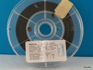 181m 102gr MOLYBDÄNFOLIE 2,5x0,026mm ORIGINAL ROLLE NARVA SEHR SELTEN - Bild 1 von 4