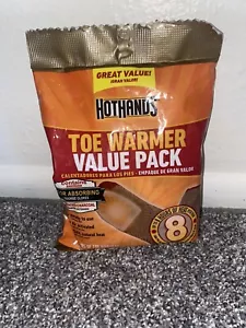 Toe Warmer by Hot Hands Value Pack 8 Heat Hours 6 Pairs of Toe Warmers - Picture 1 of 2