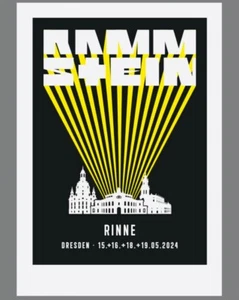 Original Rammstein Tour 2024 Siebdruck Poster - DRESDEN - Nr. 89 - NEU - Bild 1 von 2