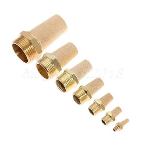 Durable Brass Threaded Pneumatic Muffler Cone Filter Silencer Sintered Fitting - Picture 1 of 13