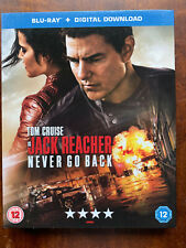 Jack Reacher Never Go Back Blu-ray 2016 Tom Cruise Action Movie w/ Slipcover