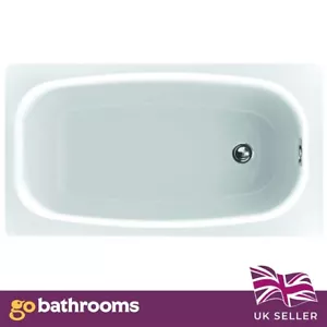 Small Bath Tub White Acrylic Compact Space Saving Bath & Leg Set | 4 Sizes - Picture 1 of 6