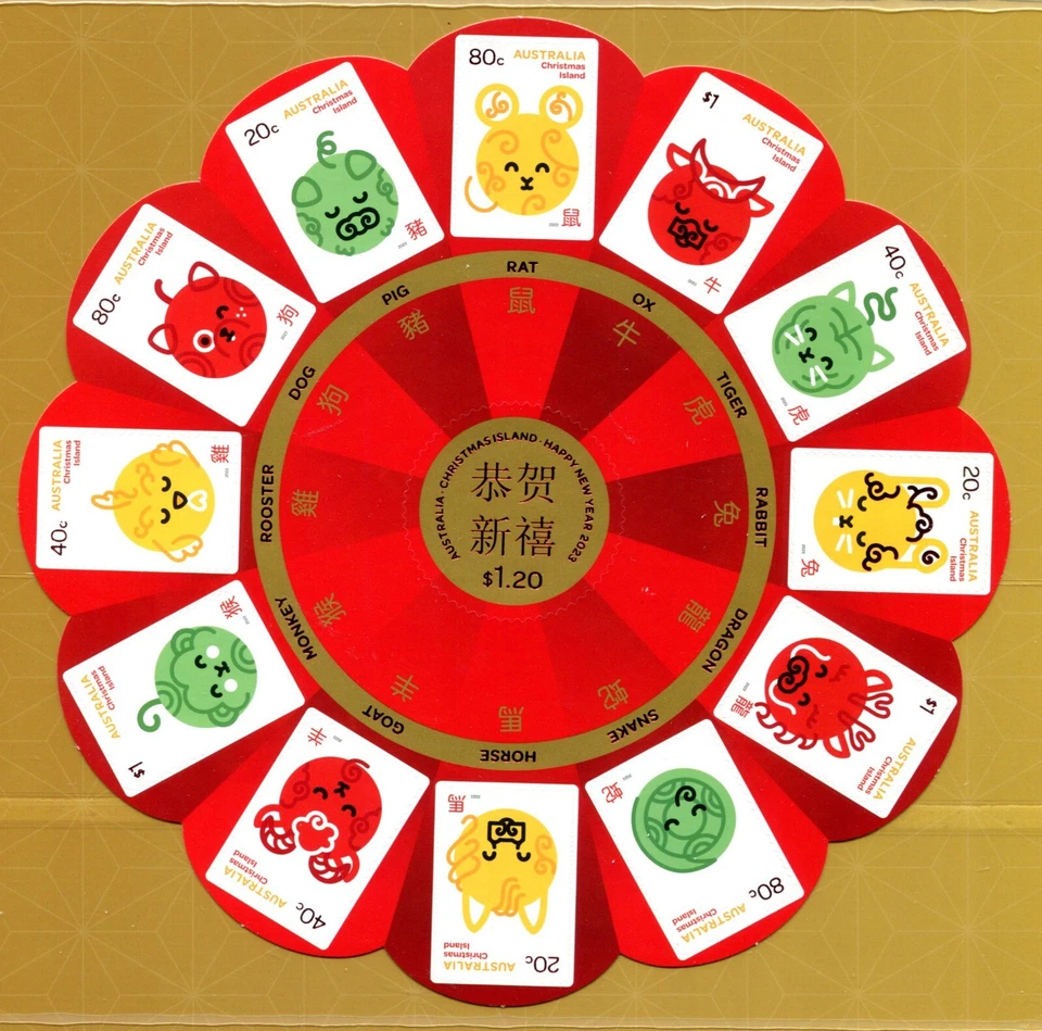 2023 Christmas Island Year of The Rabbit -  MUH Lunar Calendar Sheetlet - image 1 of 1