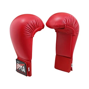 Playwell Karate Mitts Vinyl Red Sparring Gloves Training Competition Protective - Picture 1 of 1