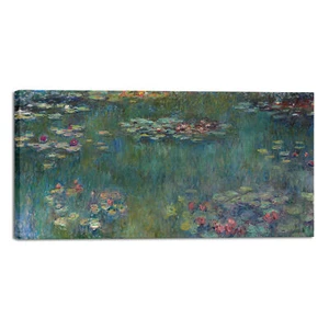 Water Lilies Canvas Prints Wall Art of Claude Monet Famous Paintings Artwork - Picture 1 of 5