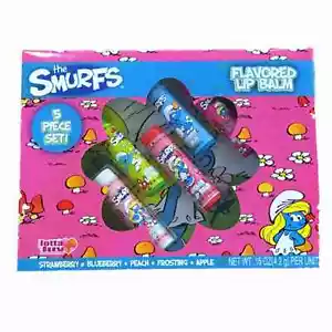 Bálsamo labial con sabor a pitufos fresa arándano melocotón manzana glaseado paquete de 5 - Imagen 1 de 1