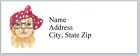 Personalized Address Labels Hippie Cat Buy 3 get 1 free (bx 786)