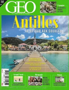 Geo No 527 Janvier 2023 Antilles, Retour Aux Sources/ Asturias, Paradise Of Bear - Picture 1 of 11