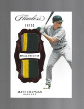 Matt Chapman 2019 Panini Flawless Dual Patches Ruby 14/20 ⚾