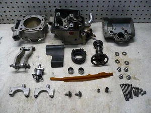 HONDA 04 CRF250R CRF 250 TOP END CYLINDER HEAD CAM SHAFT VALVES MISC PARTS ASSY - Picture 1 of 23