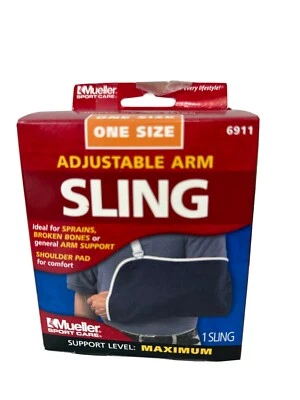 New Mueller 6911 Adjustable Arm Sling Fits Right Or Left, Shoulder Pad Included - Image 1 of 4