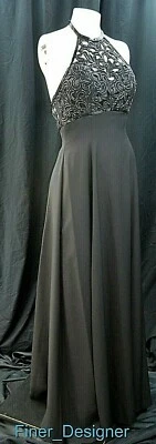 ATELIER ALYCE bead Formal Prom Pageant Gown dress cut out sexy halter SZ 4 S NEW - Image 1 of 4