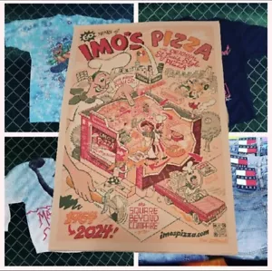 Imo's Pizza 60th Anniversary Poster 18"x 11" Dan Zettwoch St Louis - Picture 1 of 7