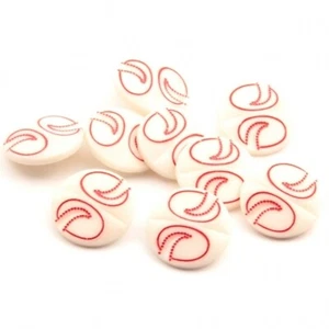 Lot (9) Czech vintage Deco geometric scroll uranium glass buttons 23mm - Picture 1 of 2