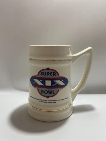 Miami Dolphins 49ers Stein Mug Ceramic NFL Super Bowl XIX AFC Champions 1984 Cover