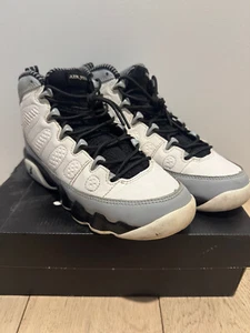 Nike Air Jordan 9 Retro Barons White Black GS 4.5Y Kids Shoe Sneakers 302359-116 - Picture 1 of 6