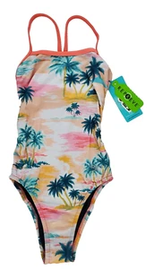 Speedo Eco Endurance Swimsuit Girls Sz 24 Palm Island Classic Fit NWT - Picture 1 of 5
