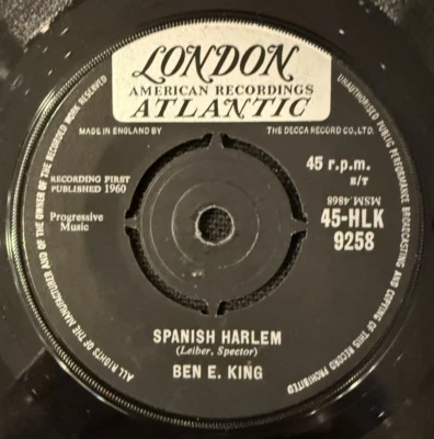 Ben E. King - First Taste Of Love / Spanish Harlem 7" Vinyl Soul Reino Unido 1961 Londres Foto 1 de 3