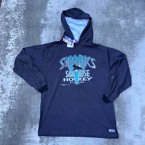 Unisex Trench San Jose Sharks Hockey Gray NHL Hooded Sweatshirt USA MADE XL NEW - Picture 1 of 12